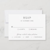 Einfache moderne Hochzeit RSVP Karte (Vorderseite)
