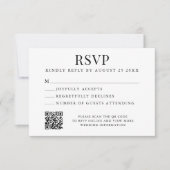 Einfache moderne Hochzeit RSVP Karte (Vorderseite)