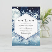 Einfache moderne Hochzeit Save The Date (Stehend Vorderseite)