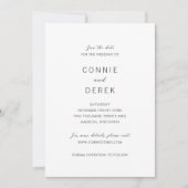 Einfache moderne Hochzeit Save The Date (Vorderseite)