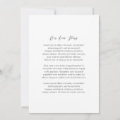 Einfache moderne Hochzeit Save The Date (Rückseite)