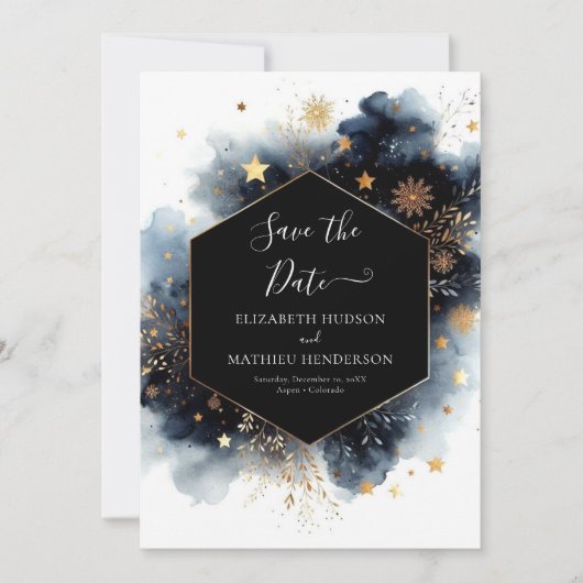 Einfache moderne Hochzeit Save The Date (Vorderseite)