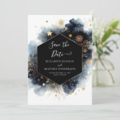 Einfache moderne Hochzeit Save The Date (Stehend Vorderseite)