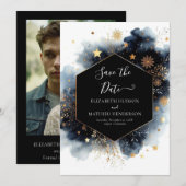 Einfache moderne Hochzeit Save The Date (Vorne/Hinten)