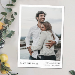 Einfache moderne Hochzeit Save the Date Foto Magne Magneteinladung