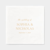 Einfache moderne Hochzeit Servietten Mit Folie (Vorderseite)