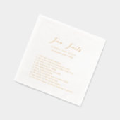 Einfache moderne Hochzeit Servietten Mit Folie (Links)