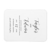 Einfache moderne Hochzeit spart das Datum Magnet (Horizontal)