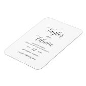 Einfache moderne Hochzeit spart das Datum Magnet (Linke Seite)