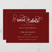 Einfache moderne Hochzeit speichern Sie das Datum  Save The Date (Vorne/Hinten)