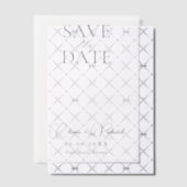 Einfache moderne Hochzeit speichert das überlagert Pergament Einladungen (Versetzt (Einladung))