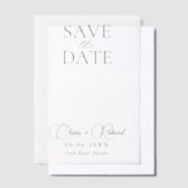 Einfache moderne Hochzeit speichert das überlagert Pergament Einladungen (Versetzt)