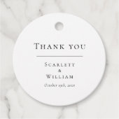 Einfache moderne Hochzeit Vielen Dank Geschenkanhänger (Vorderseite)