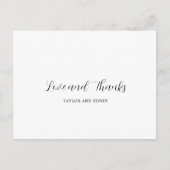 Einfache moderne Hochzeit Vielen Dank Postkarte (Vorderseite)