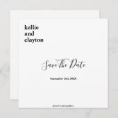 Einfache moderne Hochzeiten sichern das Datum Save The Date (Vorne/Hinten)