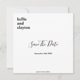 Einfache moderne Hochzeiten sichern das Datum Save The Date