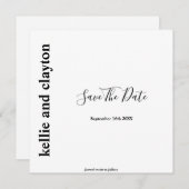 Einfache moderne Hochzeiten sichern das Datum Save The Date (Vorne/Hinten)