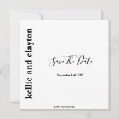 Einfache moderne Hochzeiten sichern das Datum Save The Date (Vorderseite)