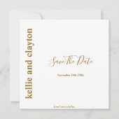 Einfache moderne Hochzeiten sichern das Datum Save The Date (Vorderseite)