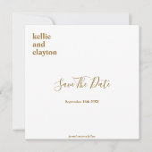 Einfache moderne Hochzeiten sichern das Datum Save The Date (Vorderseite)