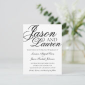 Einfache moderne Hochzeits-Einladung Einladung (Stehend Vorderseite)
