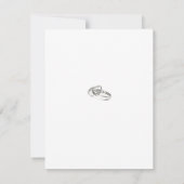 Einfache moderne Hochzeits-Einladung Einladung (Rückseite)