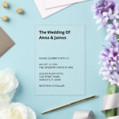 Einfache moderne Hochzeitsakryleinladung Acryleinladungen (In Situ (Hochzeit))