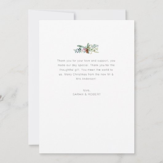 einfache, moderne Hochzeitsankündigung Karte (Rückseite)