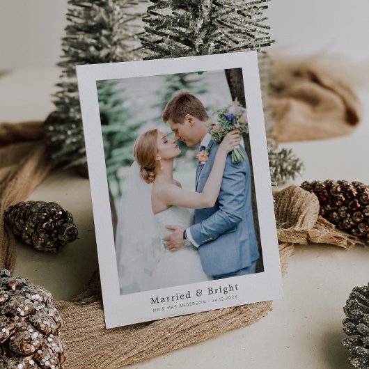 einfache, moderne Hochzeitsankündigung Karte