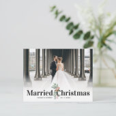 einfache, moderne Hochzeitsankündigung Postkarte (Stehend Vorderseite)