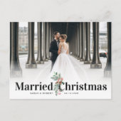 einfache, moderne Hochzeitsankündigung Postkarte (Vorderseite)