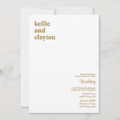 Einfache, moderne Hochzeitsfeier Einladung (Vorderseite)