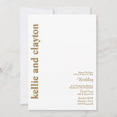 Einfache, moderne Hochzeitsfeier Einladung (Vorderseite)