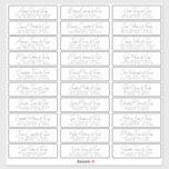 Einfache moderne Hochzeitsgäste und Adresse Aufkleber<br><div class="desc">Besteht aus einfachen Sans Serif und spielerischer Schrift Typografie. Diese Elemente sind einfach,  elegant und modern. Das hat 30 kleinere Aufkleber in einem Blatt. Dieses wurde von White Paper Birch Co. exklusiv für Zazzle entworfen. Abrufbar unter: http://www.zazzle.com/store/whitepaperbirch</div>