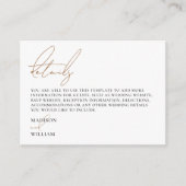 Einfache moderne Hochzeitskarte Begleitkarte (Vorderseite)