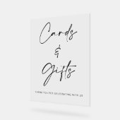 Einfache moderne Hochzeitskarten und Geschenktisch Acrylschild (Winkel)