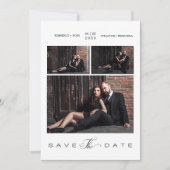 Einfache moderne Hochzeitskasse für 3 Fotos (Vorderseite)