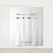Einfache, moderne Hochzeitskulisse Wandteppich (Vorderseite)