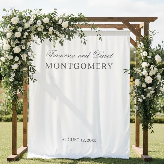 Einfache, moderne Hochzeitskulisse Wandteppich