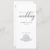 Einfache moderne Hochzeitsmesse / Zeremonie Progra Programm (Vorne/Hinten)