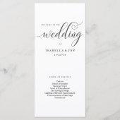 Einfache moderne Hochzeitsmesse / Zeremonie Progra Programm (Vorderseite)