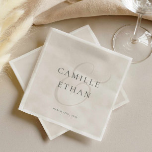 Einfache moderne Hochzeitspapier Serviette