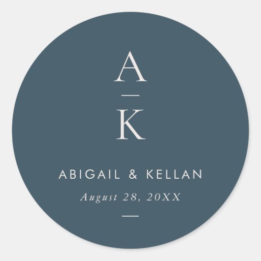 Einfache moderne Hochzeitssache Runder Aufkleber (Vorderseite)