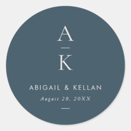 Einfache moderne Hochzeitssache Runder Aufkleber