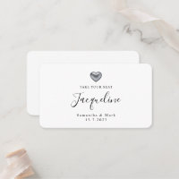Einfache moderne Hochzeitssilber Herzflatter Platz