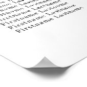 Einfache moderne Hochzeitsstift Poster (Ecke)