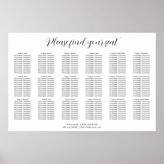 Einfache moderne Hochzeitsstift Poster (Vorne)