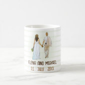 Einfache moderne Hochzeitsvorstellung Kaffeetasse (Mittel)