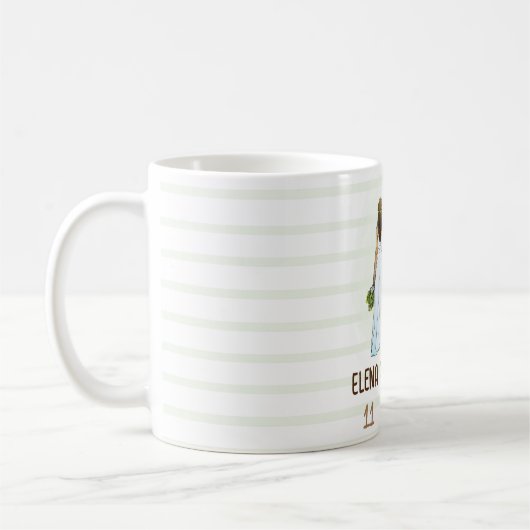Einfache moderne Hochzeitsvorstellung Kaffeetasse (Links)