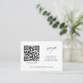 Einfache moderne Hochzeitwebseite UAWG mit QR-Code Begleitkarte (Stehend Vorderseite)